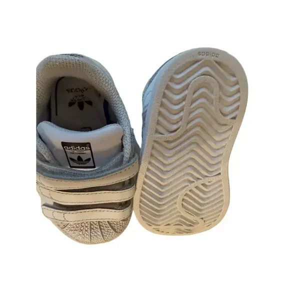 Baby Adidas Superstar Sneakers 5 White Iridescent - Picture 3 of 8